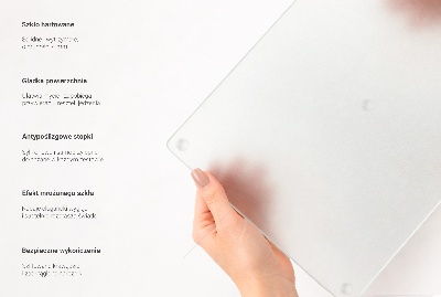 Szklana deska do krojenia okrągła półprzezroczysta