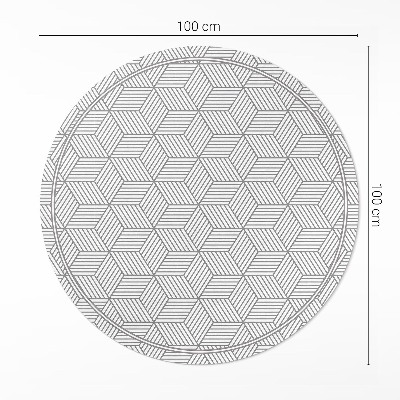 Dywan winylowy okrągły Geometryczna mozaika drobne wzornictwo