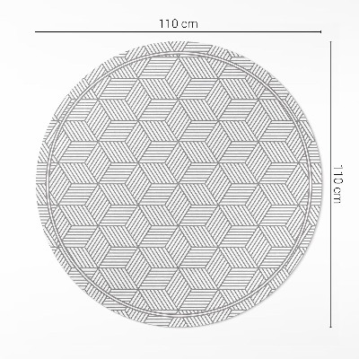 Dywan winylowy okrągły Geometryczna mozaika drobne wzornictwo