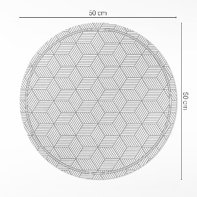 Dywan winylowy okrągły Geometryczna mozaika drobne wzornictwo