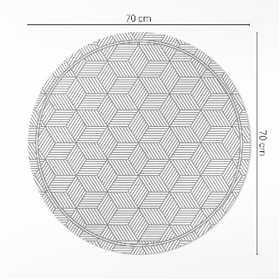 Dywan winylowy okrągły Geometryczna mozaika drobne wzornictwo