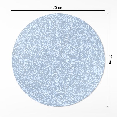 Dywan winylowy okrągły Minimalistyczne liście modny wzór
