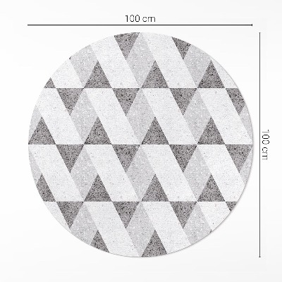 Dywan winylowy okrągły Geometryczne kamienne kafelki
