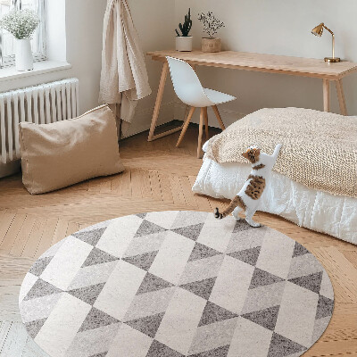 Dywan winylowy okrągły Geometryczne kamienne kafelki