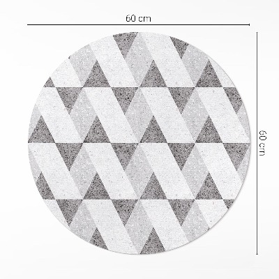 Dywan winylowy okrągły Geometryczne kamienne kafelki