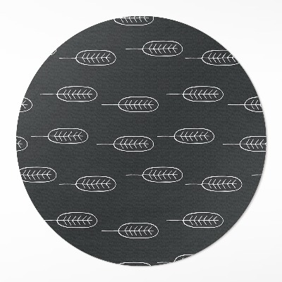 Dywan winylowy okrągły Minimalistyczne liście boho