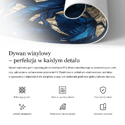 Dywan winylowy okrągły Nieregularne szlaczki wzornictwo boho