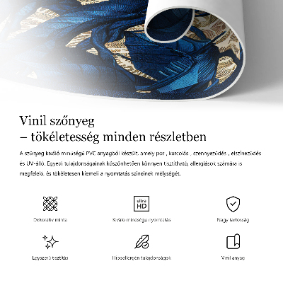 Dywan winylowy okrągły Nieregularne szlaczki wzornictwo boho