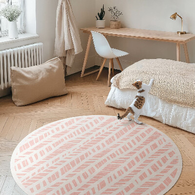 Dywan winylowy okrągły Indiański wzór pastele boho