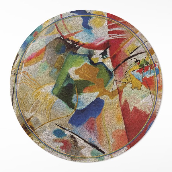 Dywan winylowy okrągły Zielone centrum Wassily Kandinsky