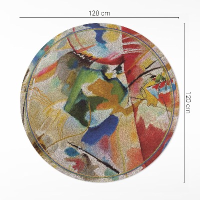 Dywan winylowy okrągły Zielone centrum Wassily Kandinsky