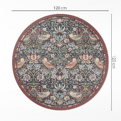 Dywan winylowy okrągły Złodziej truskawek William Morris