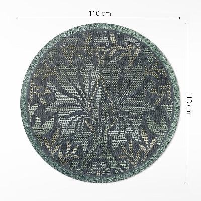 Dywan winylowy okrągły Roślinne i kwiatowe ornamenty