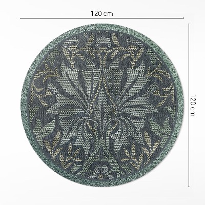 Dywan winylowy okrągły Roślinne i kwiatowe ornamenty
