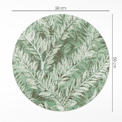 Dywan winylowy okrągły Bujna roślinność boho vintage