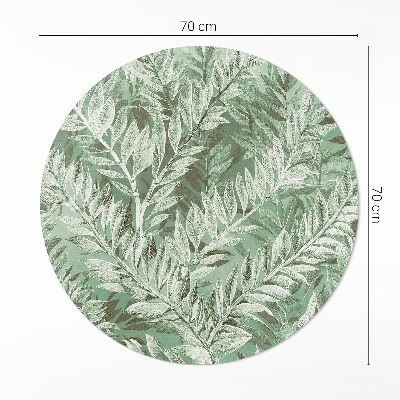 Dywan winylowy okrągły Bujna roślinność boho vintage