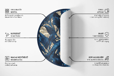 Dywan winylowy okrągły Geometryczny wzór grafika ozdobnego haftu