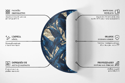 Dywan winylowy okrągły Geometryczny wzór grafika ozdobnego haftu