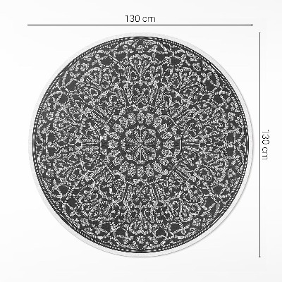 Dywan winylowy okrągły Orientalna mandala geometryczna arabeska