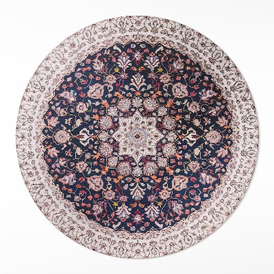 Dywan winylowy okrągły Vintage ozdobny wzór mandala w starym stylu