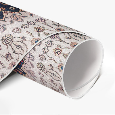 Dywan winylowy okrągły Vintage ozdobny wzór mandala w starym stylu