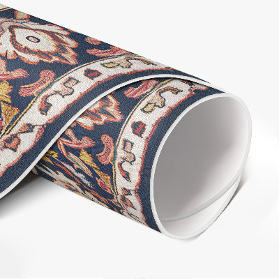 Dywan winylowy okrągły Elegancki turecki wzór dekoracyjny vintage