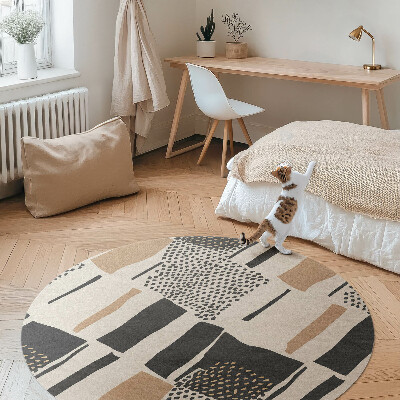 Dywan winylowy okrągły Kompozycja plam artystyczny styl boho