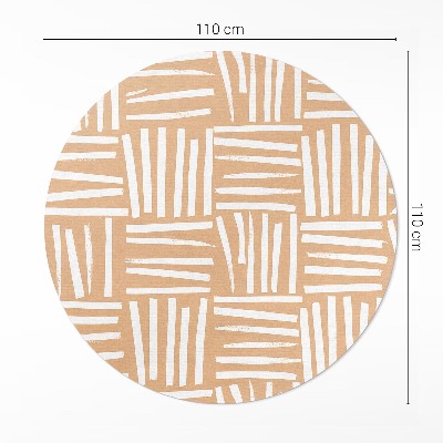 Dywan winylowy okrągły Minimalistyczny abstrakcyjny wzór boho