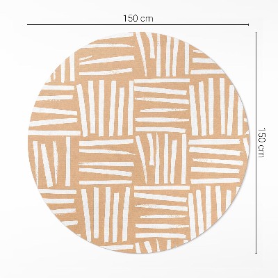 Dywan winylowy okrągły Minimalistyczny abstrakcyjny wzór boho