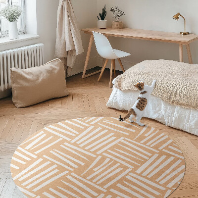 Dywan winylowy okrągły Minimalistyczny abstrakcyjny wzór boho