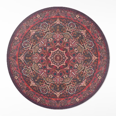 Dywan winylowy okrągły Dekoracyjna mandala w perskim stylu