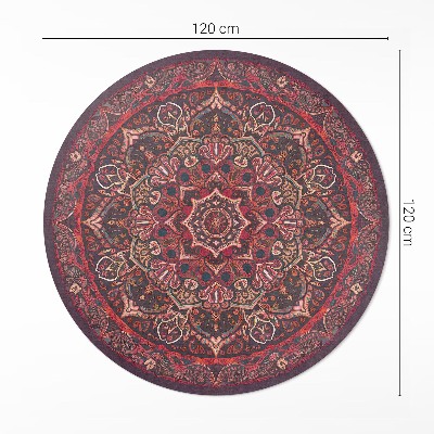 Dywan winylowy okrągły Dekoracyjna mandala w perskim stylu