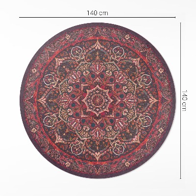 Dywan winylowy okrągły Dekoracyjna mandala w perskim stylu
