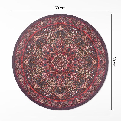 Dywan winylowy okrągły Dekoracyjna mandala w perskim stylu
