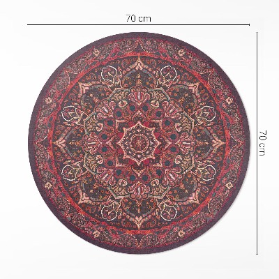 Dywan winylowy okrągły Dekoracyjna mandala w perskim stylu