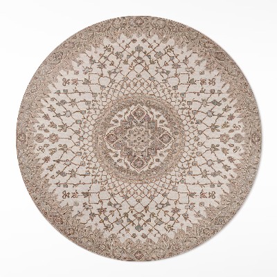 Dywan winylowy okrągły Ornament w starym stylu mandala vintage