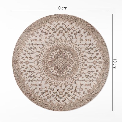 Dywan winylowy okrągły Ornament w starym stylu mandala vintage