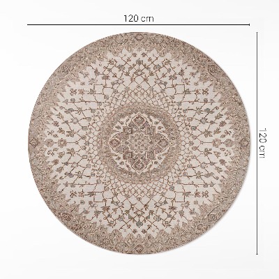 Dywan winylowy okrągły Ornament w starym stylu mandala vintage