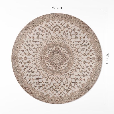 Dywan winylowy okrągły Ornament w starym stylu mandala vintage