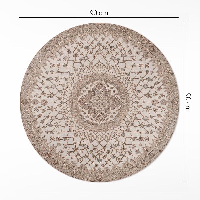 Dywan winylowy okrągły Ornament w starym stylu mandala vintage