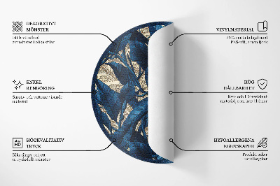 Dywan winylowy okrągły Geometryczny abstrakcyjny wzór styl indiański