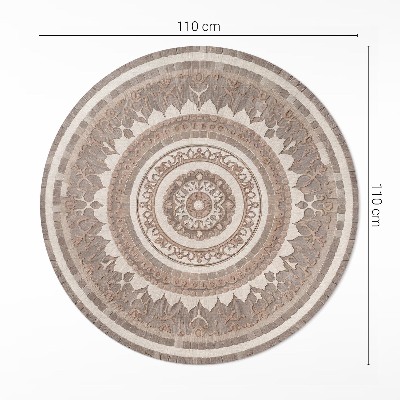 Dywan winylowy okrągły Dekoracyjny ornament w antycznym stylu