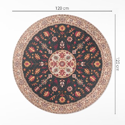 Dywan winylowy okrągły Roślinny ornament wzór vintage perski
