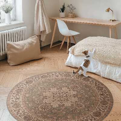Dywan winylowy okrągły Ornamenty inspirowane perską sztuką