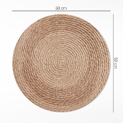 Dywan winylowy okrągły Sznurkowe linie w stylu minimalistycznym