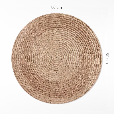 Dywan winylowy okrągły Sznurkowe linie w stylu minimalistycznym