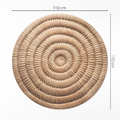 Dywan winylowy okrągły Minimalistyczna plecionka boho