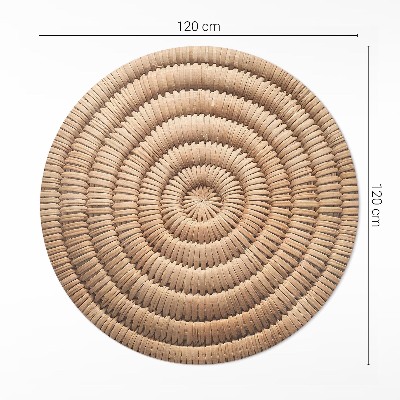 Dywan winylowy okrągły Minimalistyczna plecionka boho