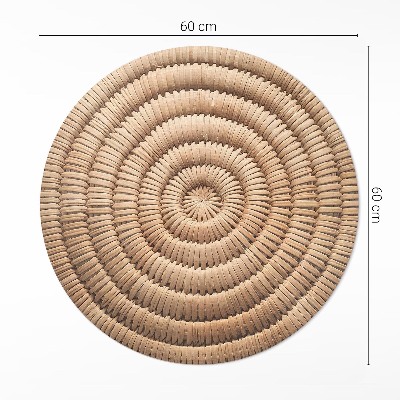 Dywan winylowy okrągły Minimalistyczna plecionka boho