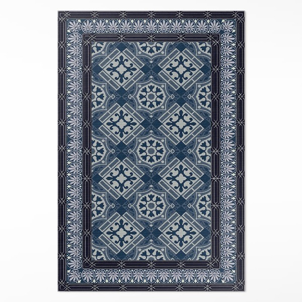 Dywan winylowy Granatowa talavera piękny wzór vintage